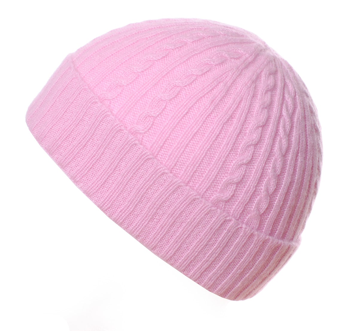 Cashmere Pink Cable Beanie