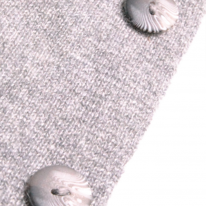 Cashmere Light Grey Button Poncho