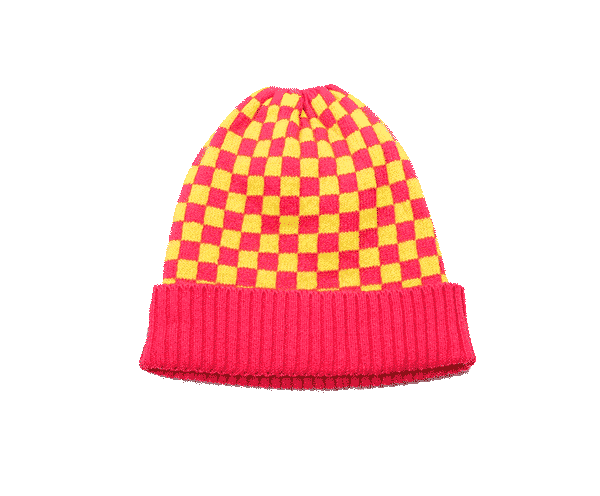 Cashmere Lust Pink Check Beanie
