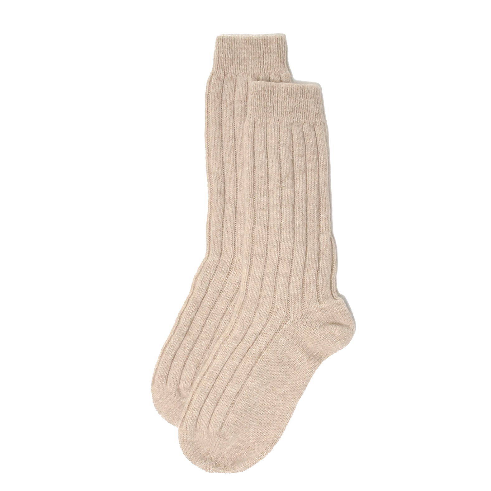 Cashmere Ribbed Bed Socks