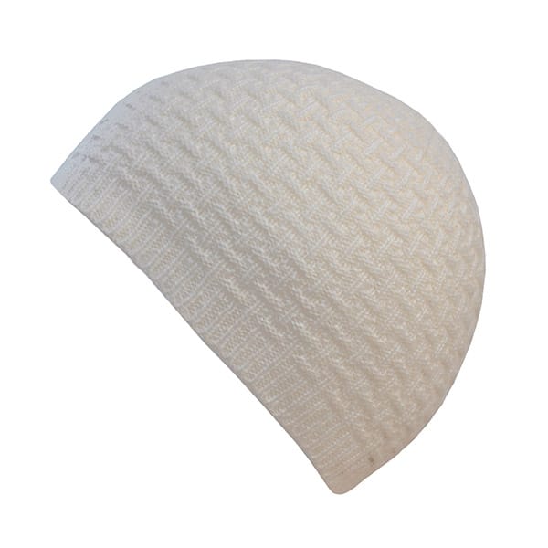 Cashmere Cream Purl Knitted Beanie