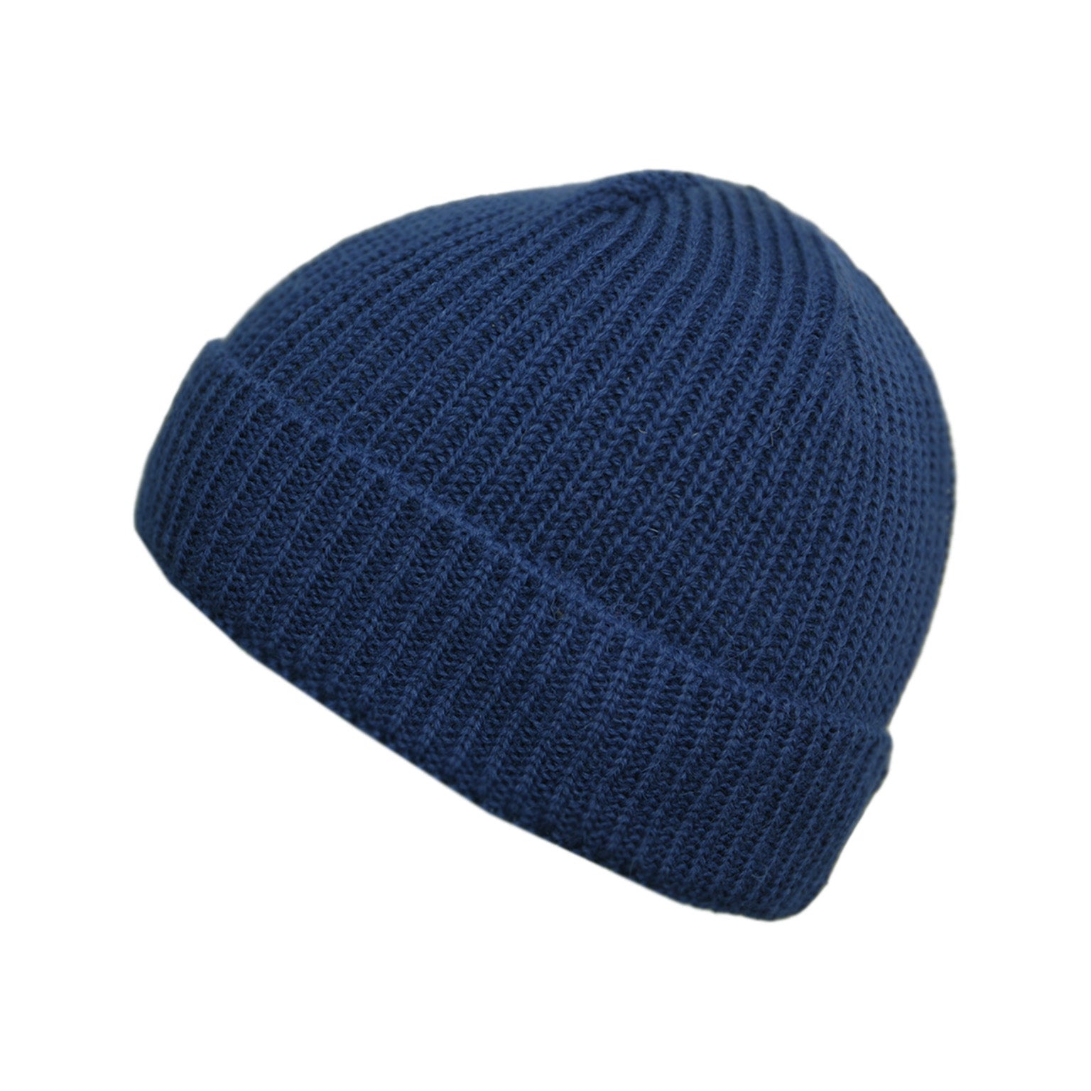 blue knit beanie
