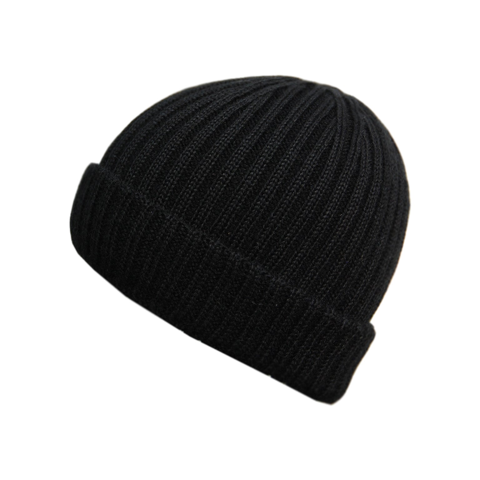 Black knitted beanie