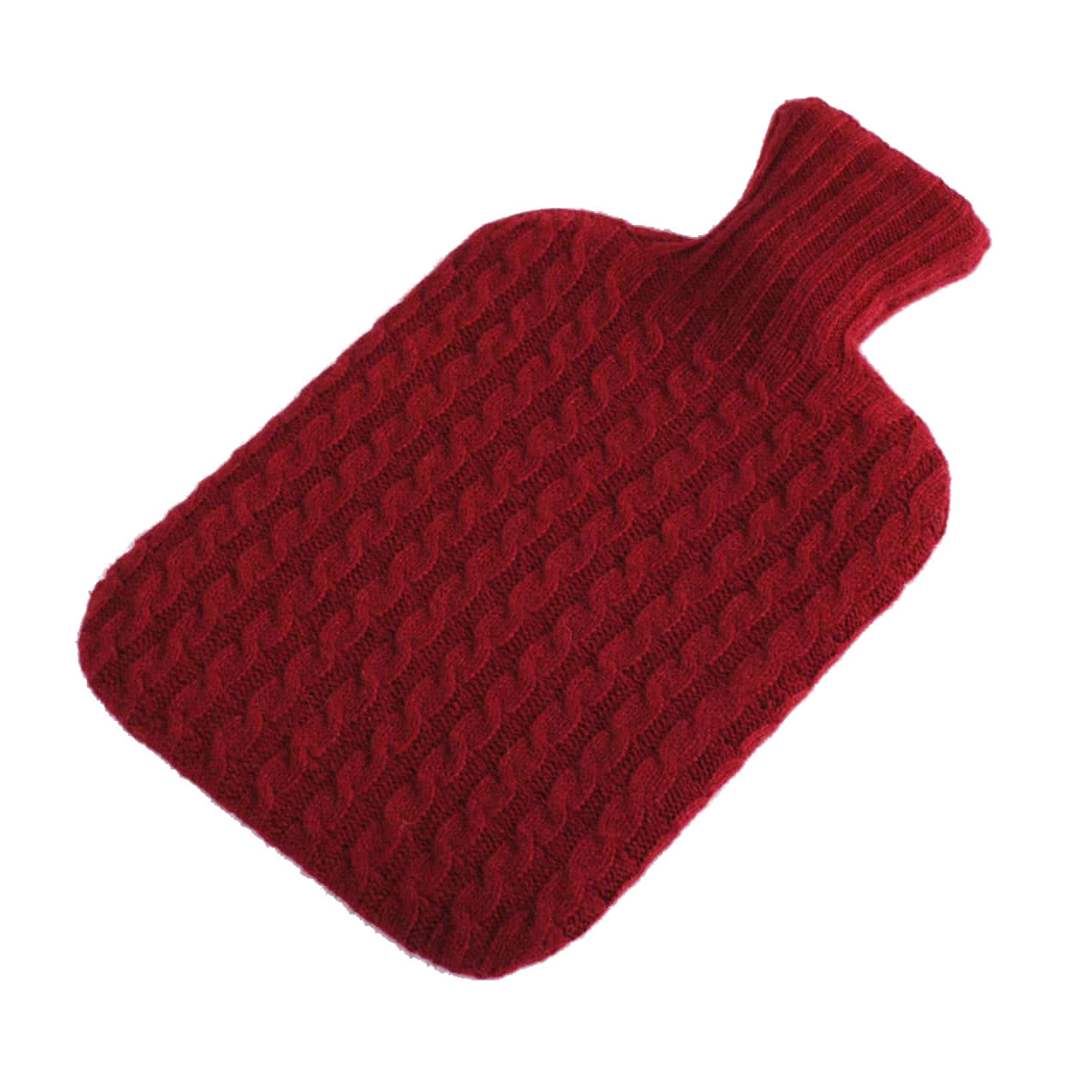 Wine Red Cable Hot Water Bottle