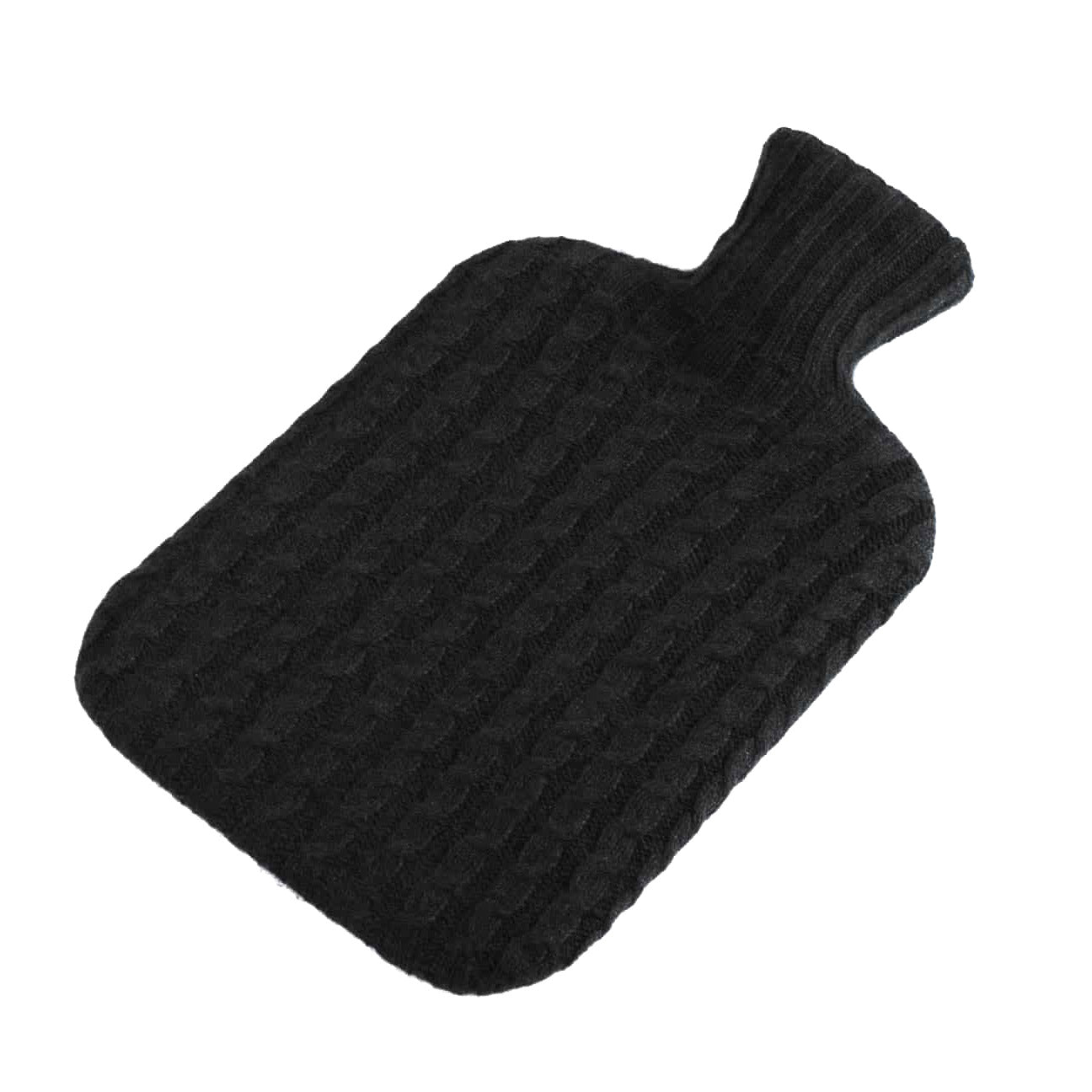 Black Cable Hot Water Bottle