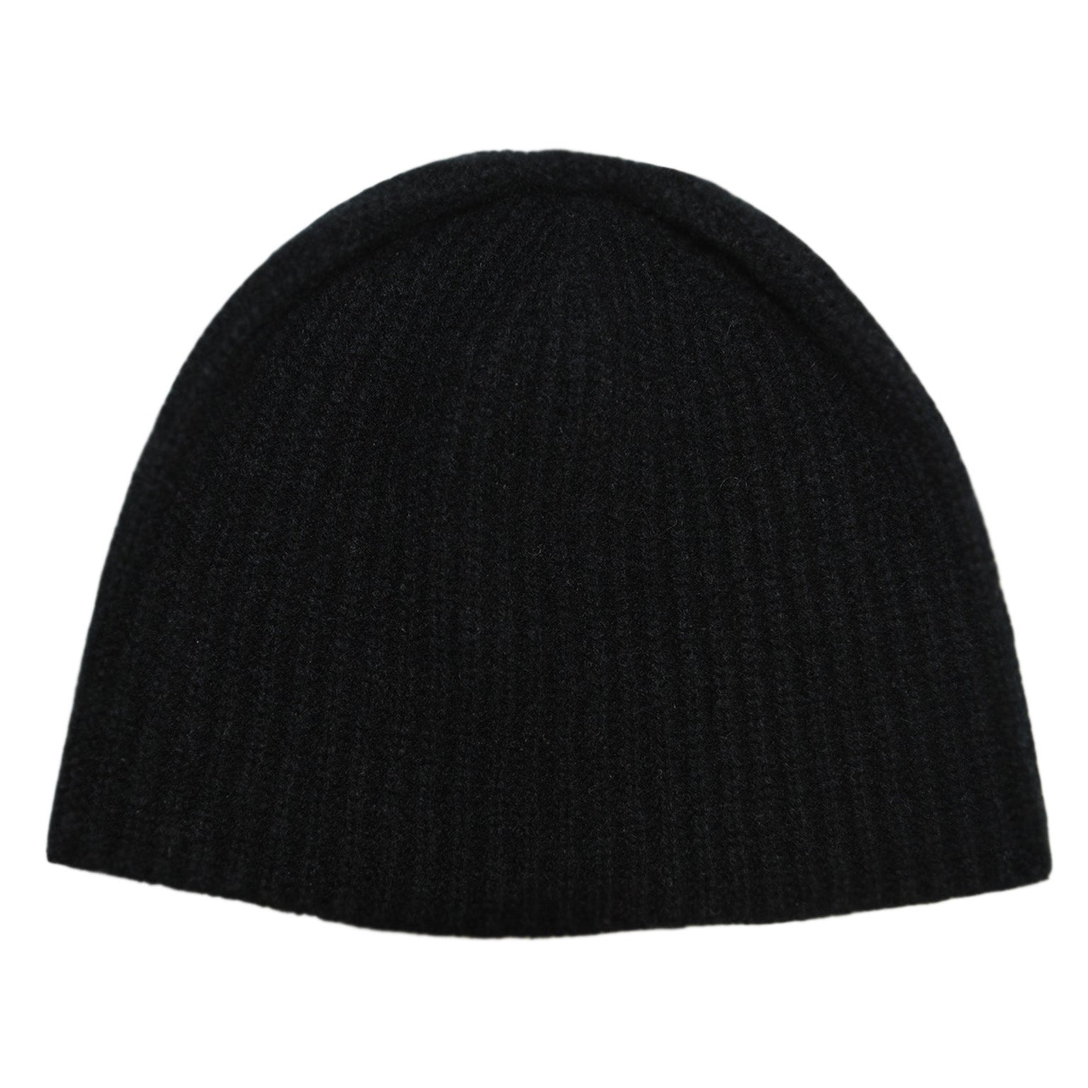 Cashmere Black Fisher Knit Skull Cap
