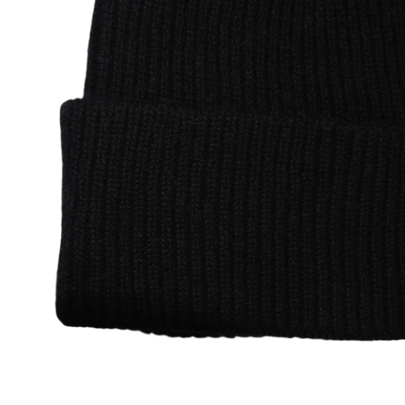 Cashmere Black Heavy Knit Beanie