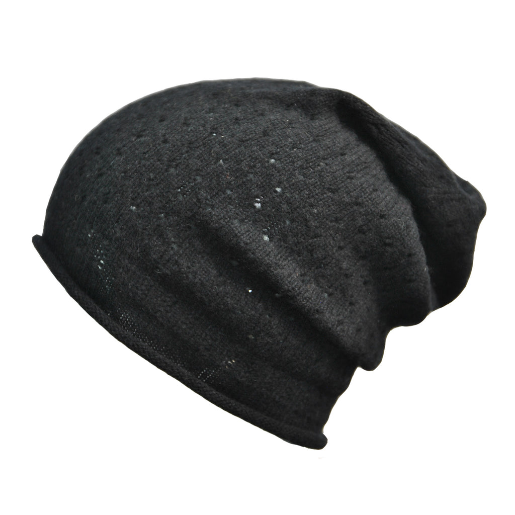 Cashmere Mesh Slouch Beanie