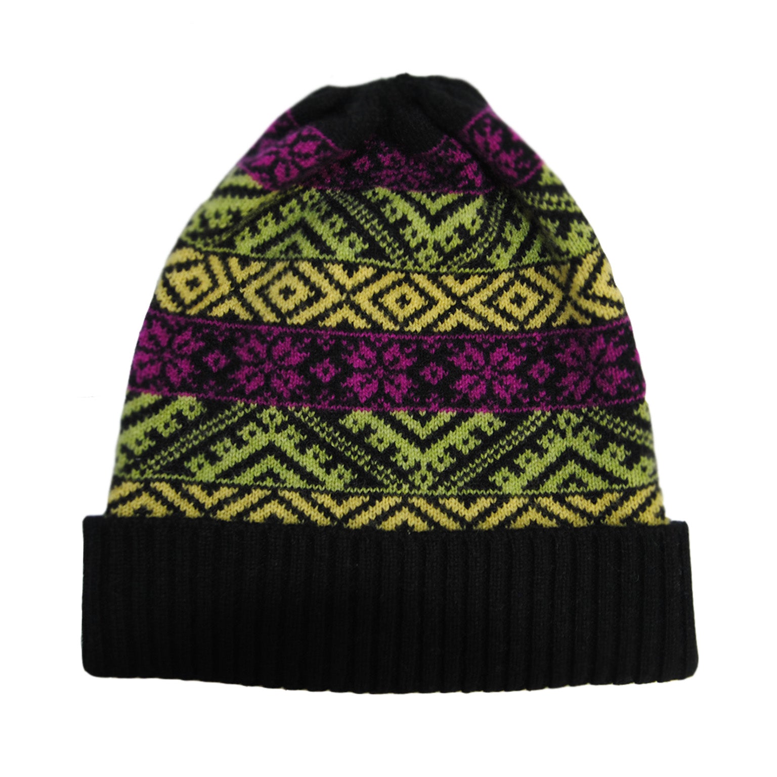 Cashmere Black Jaqcuard Beanie