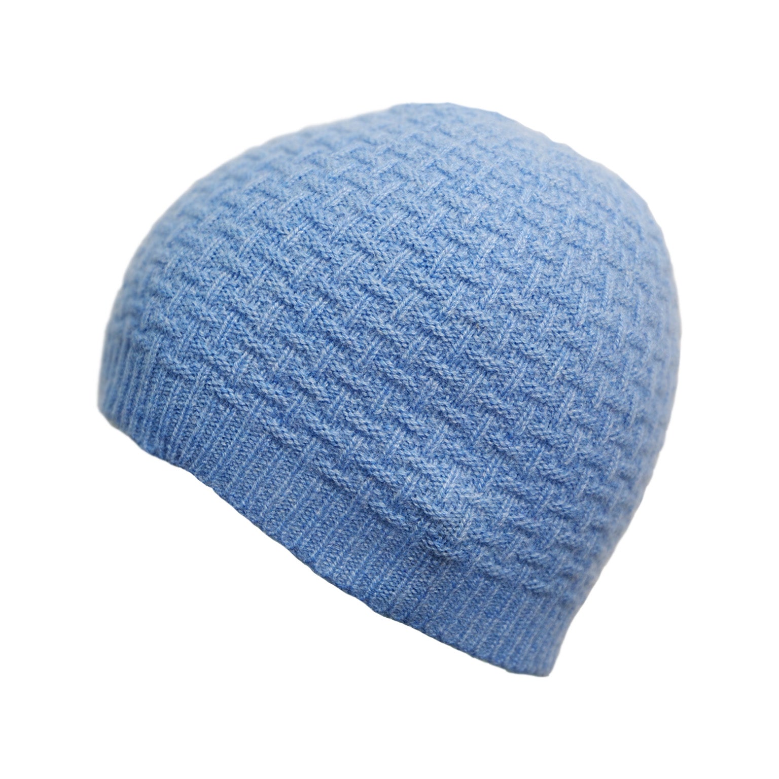 cashmere blue purl beanie