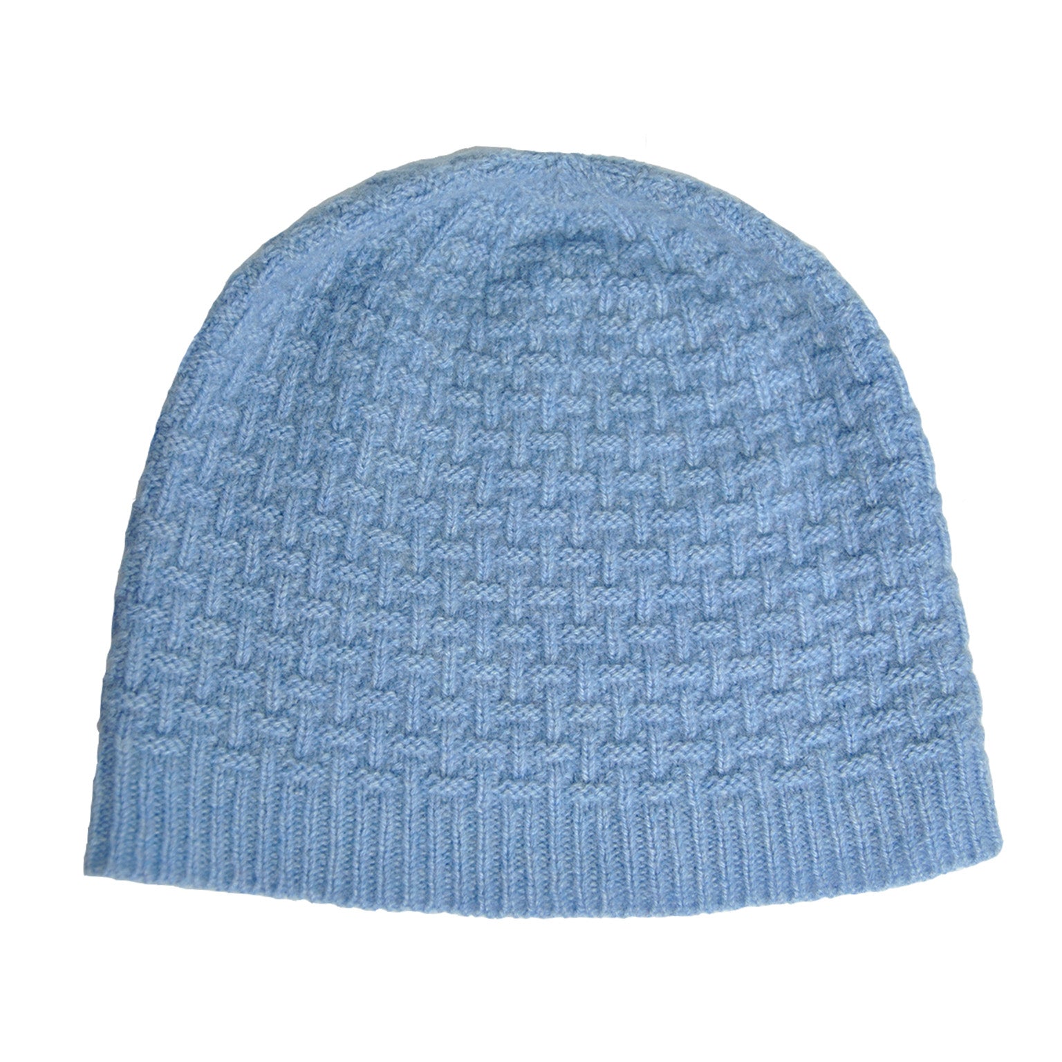 cashmere blue purl beanie