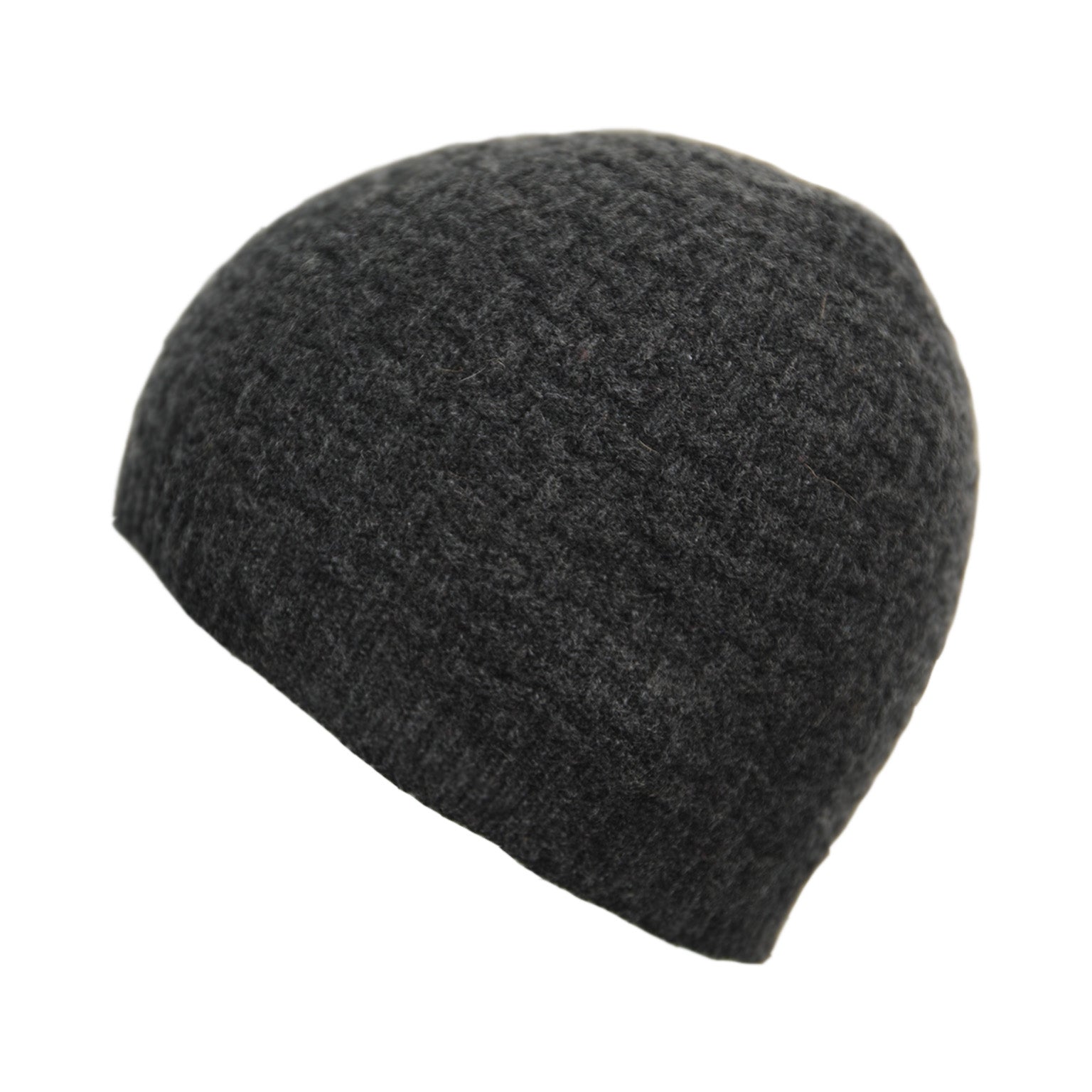 cashmere charcoal purl beanie