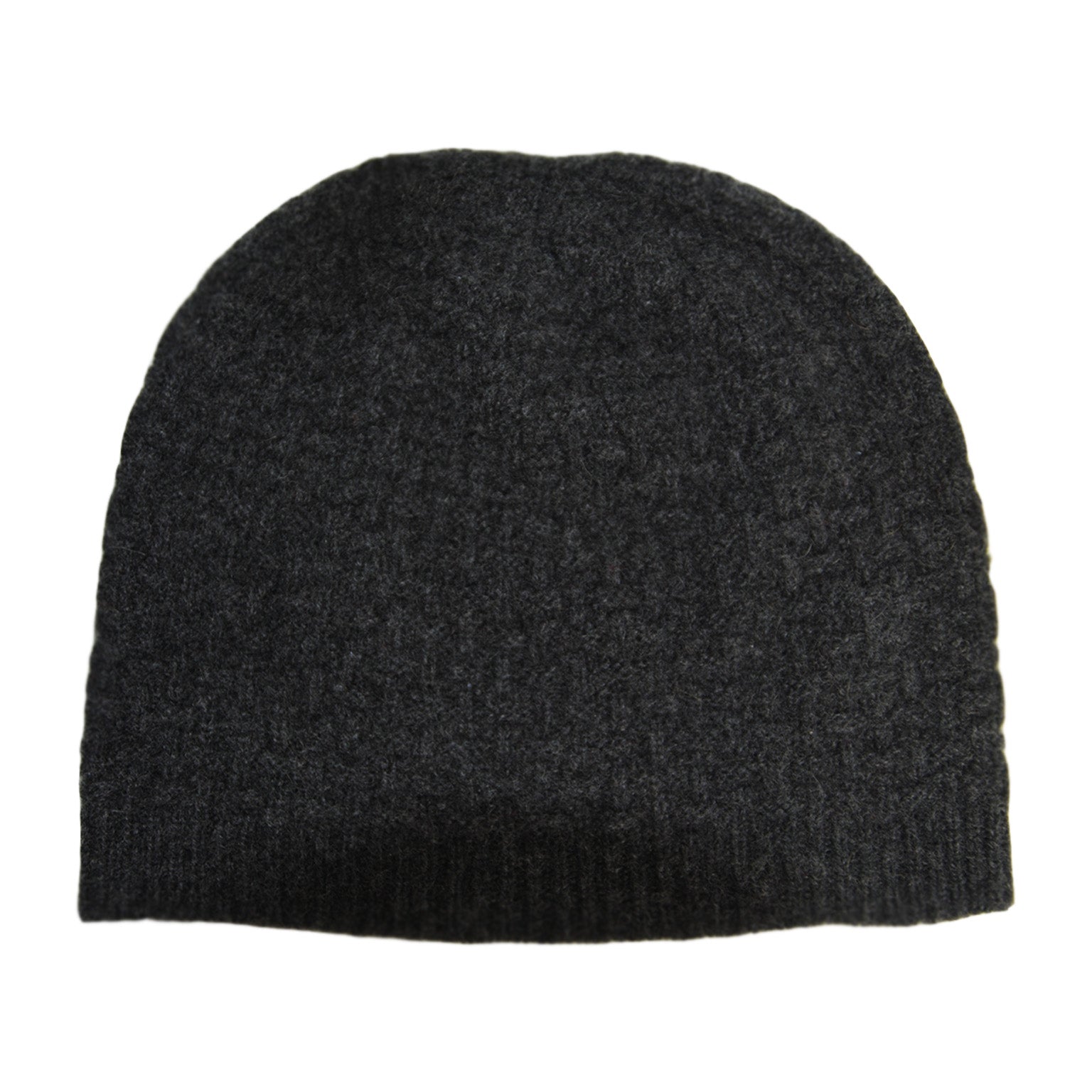 cashmere charcoal purl beanie