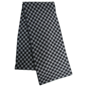 Cashmere Check Grey Scarf