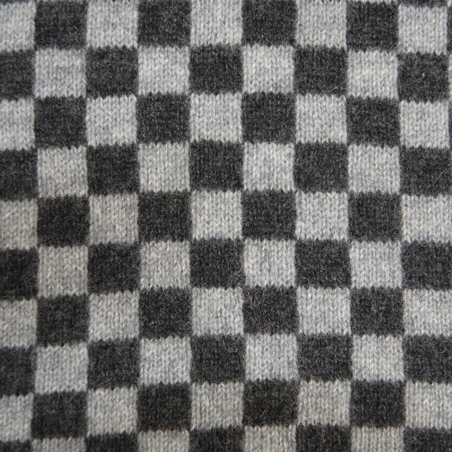 Cashmere Check Grey Scarf