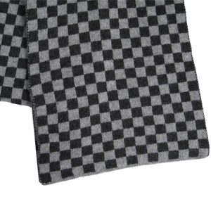 Cashmere Check Grey Scarf