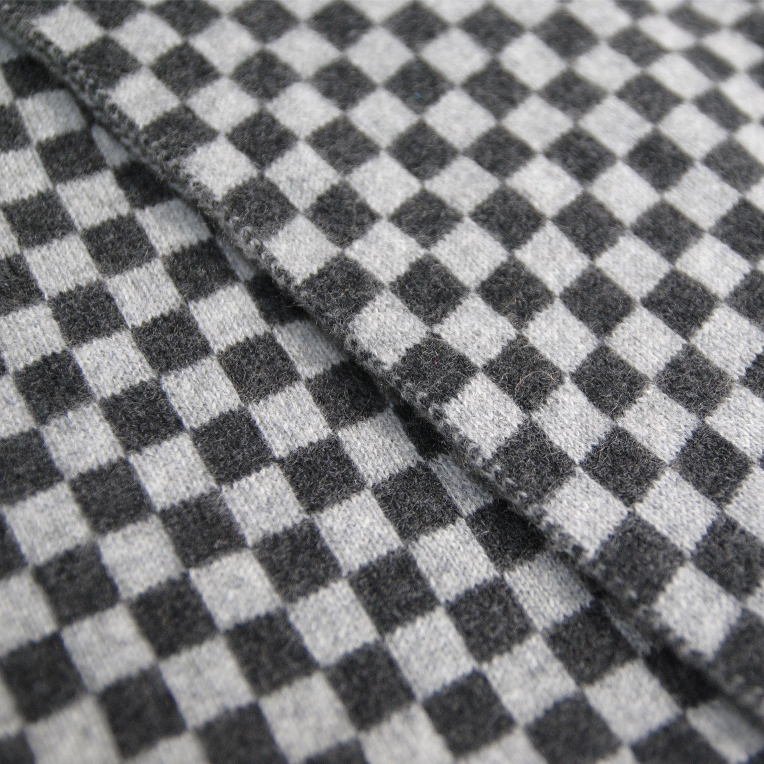 Cashmere Check Grey Scarf
