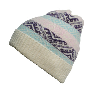 Cashmere Cream Jacquard Beanie
