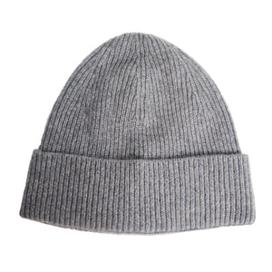 Cashmere Grey Heavy Knit Beanie