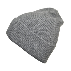 Cashmere Grey Heavy Knit Beanie