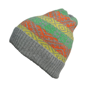 Cashmere Grey Jacquard Beanie