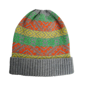 Cashmere Grey Jacquard Beanie