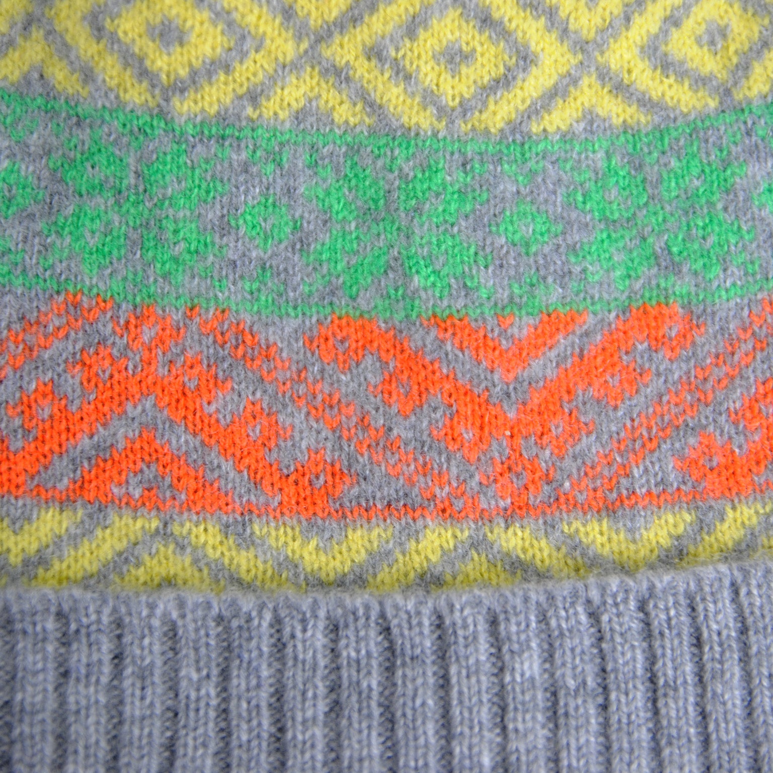 Cashmere Grey Jacquard Beanie