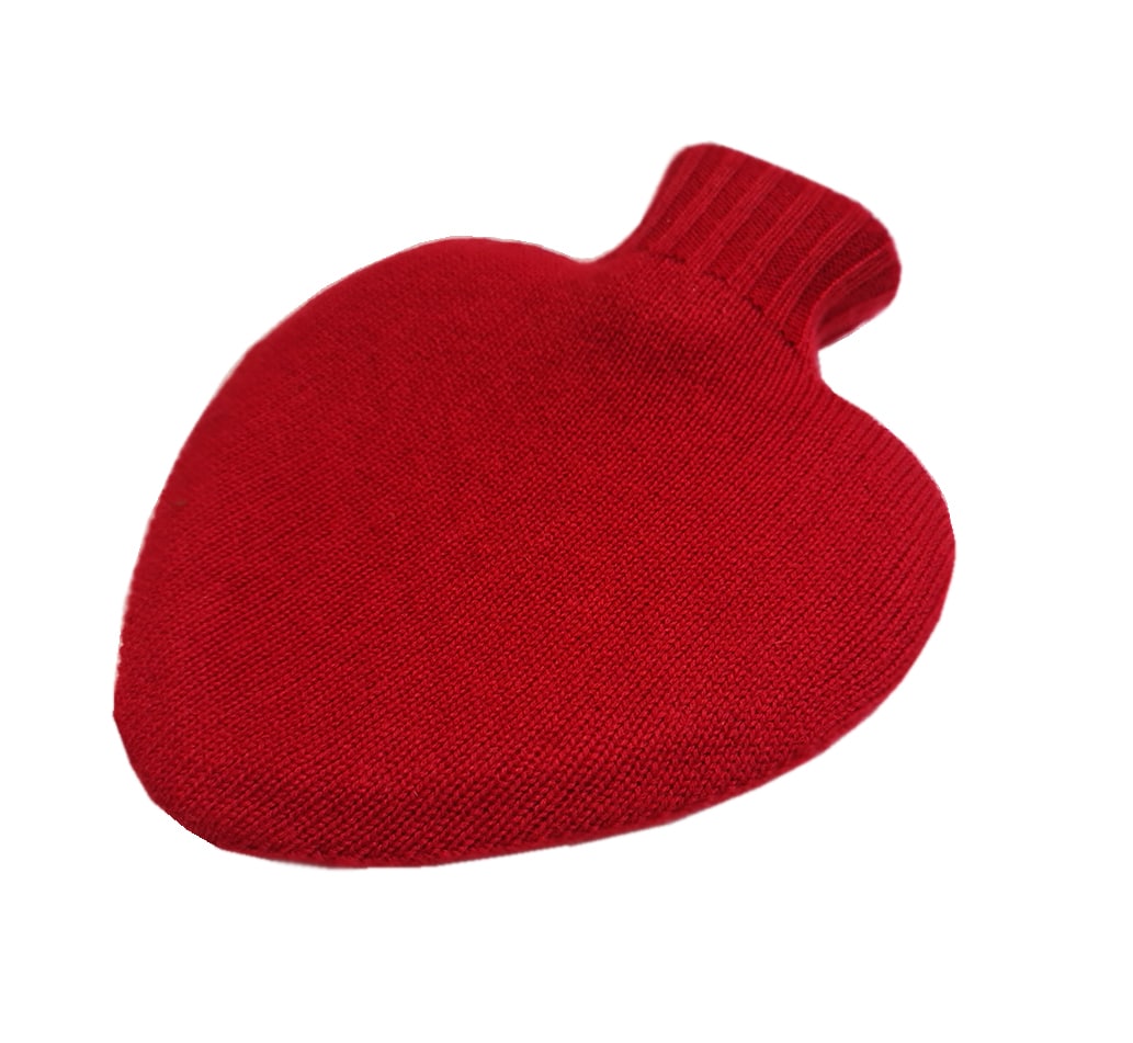 Cashmere Red Heart Hot Water Bottle