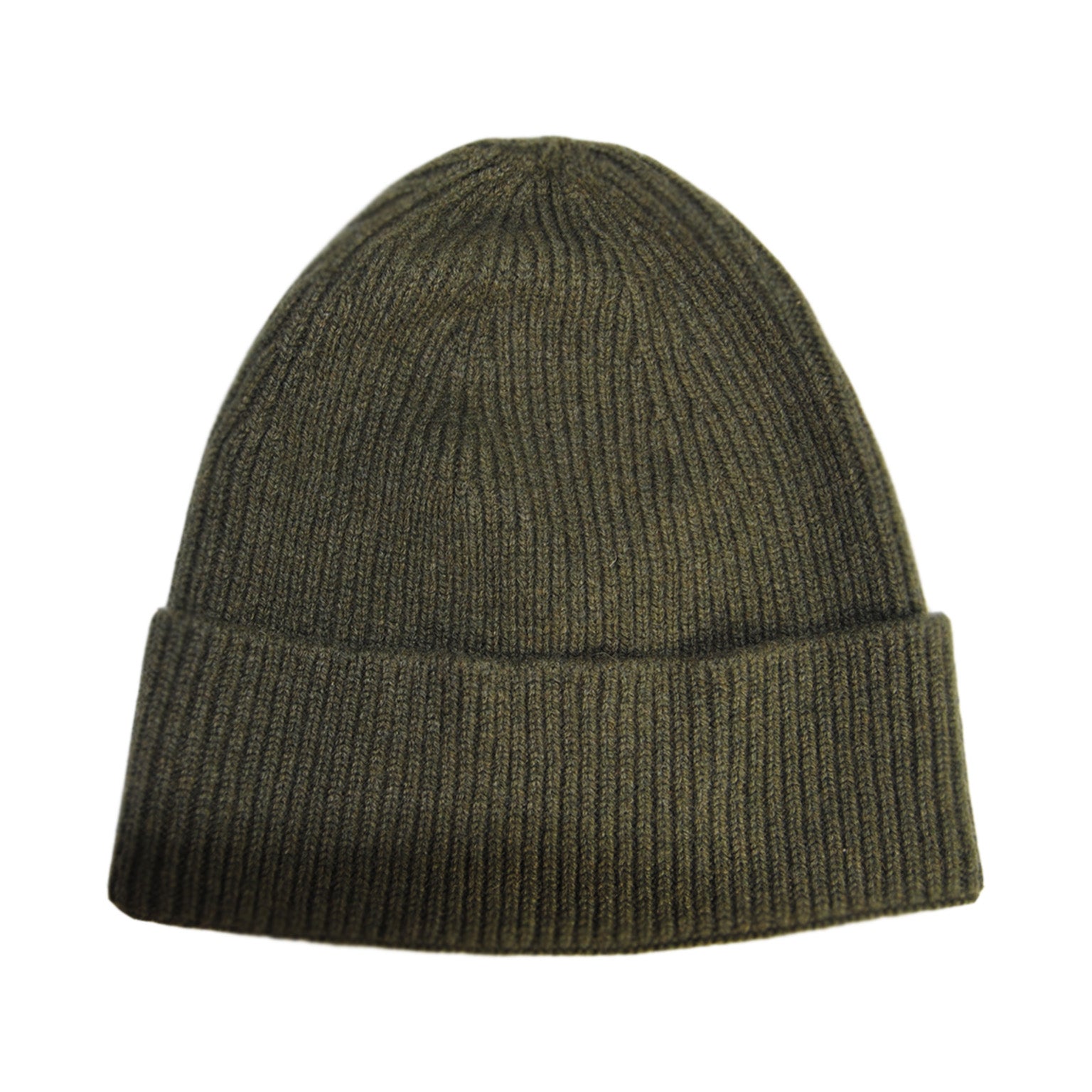 Cashmere Khaki Heavy Knit Beanie