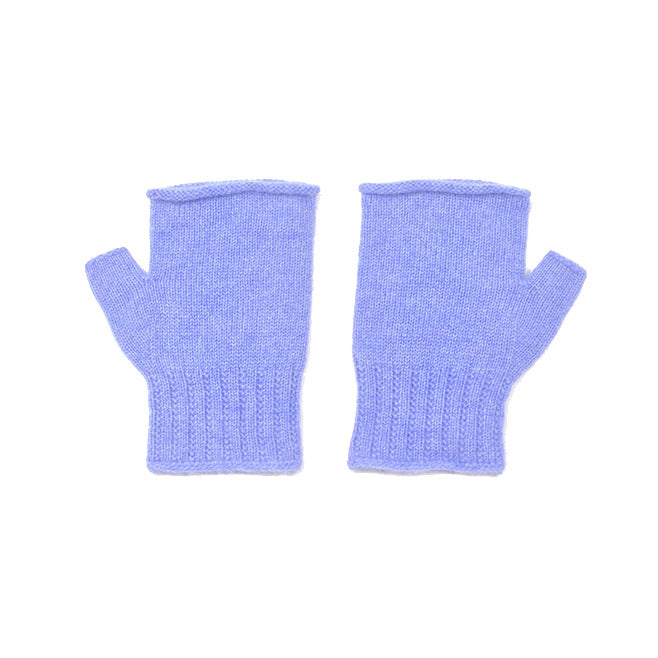 Cashmere Blue Fingerless Mittens