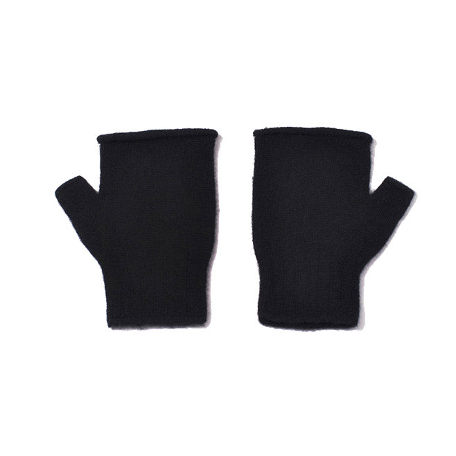 Cashmere Black Fingerless Mittens