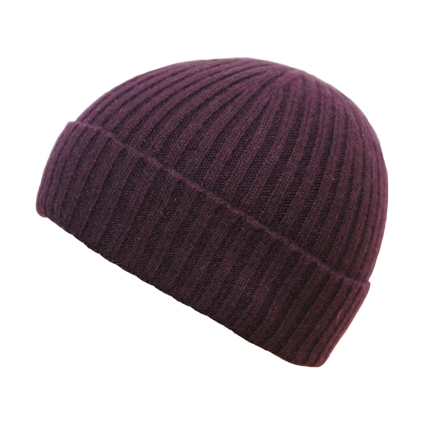 Cashmere Plum Ribbed Beanie
