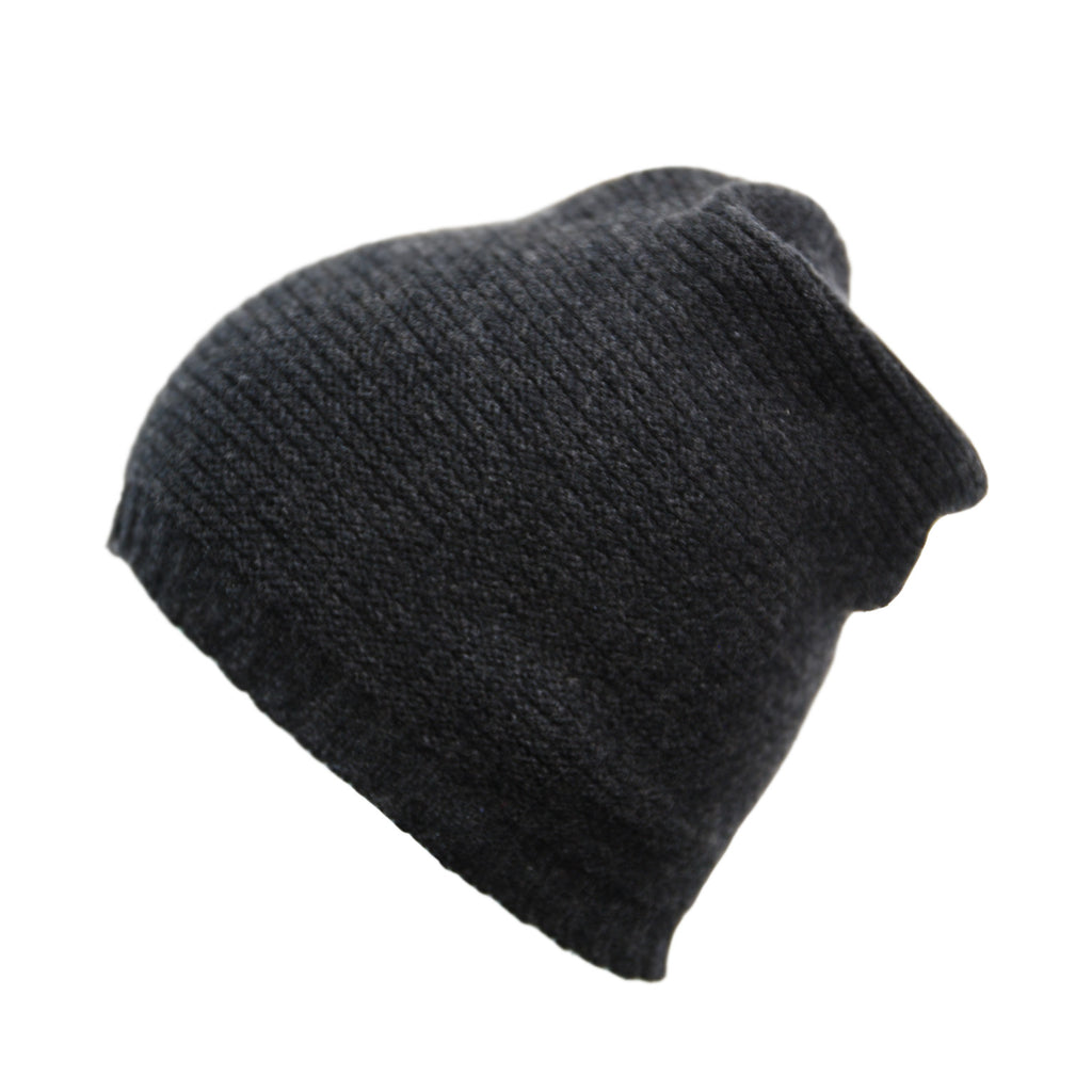 Cashmere Purl Slouch Beanie