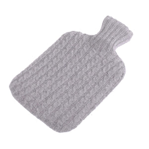 Grey Cable Hot Water Bottle