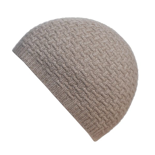 Cashmere Stone Purl Knitted Beanie