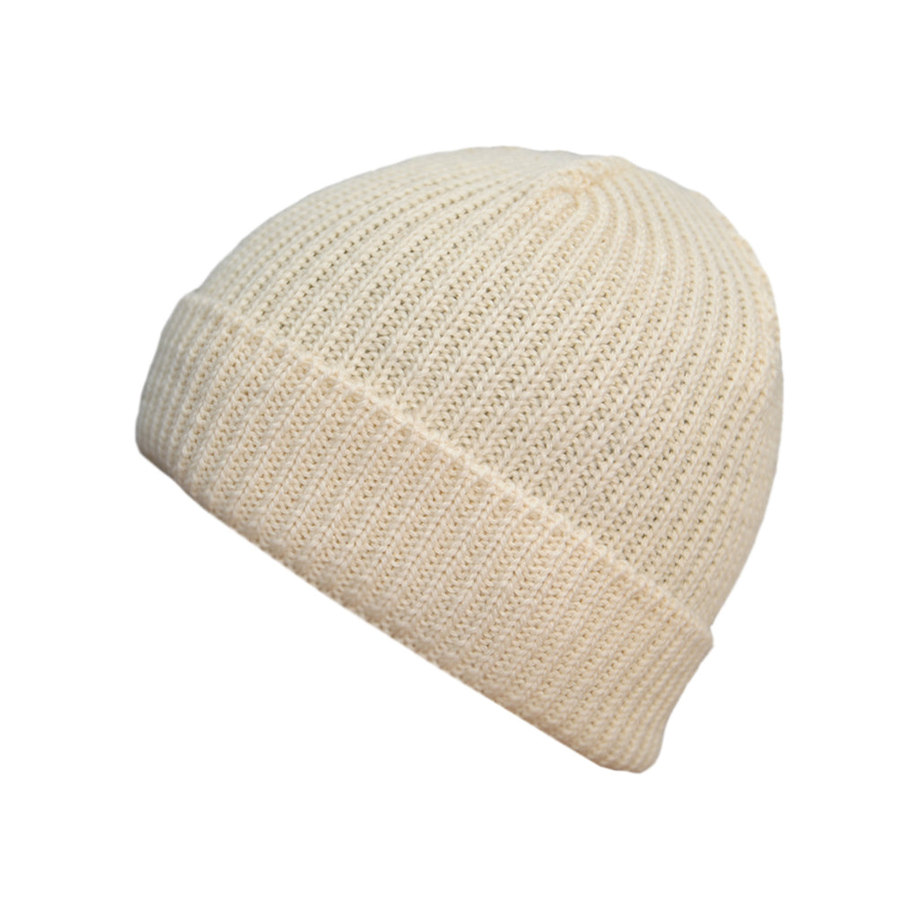 cream knit beanie