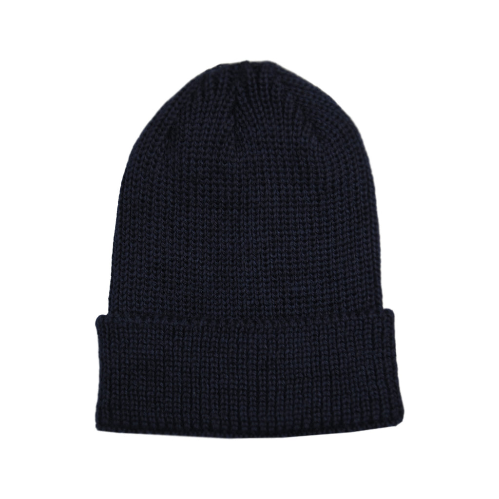 navy knit beanie