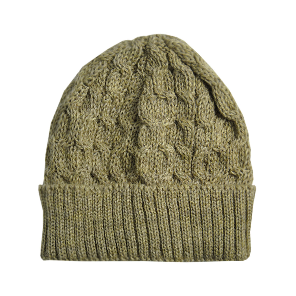 Green knit beanie