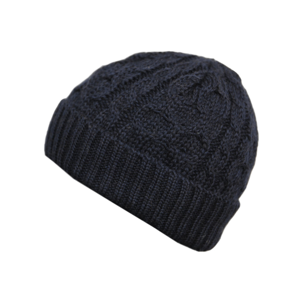 navy knit beanie