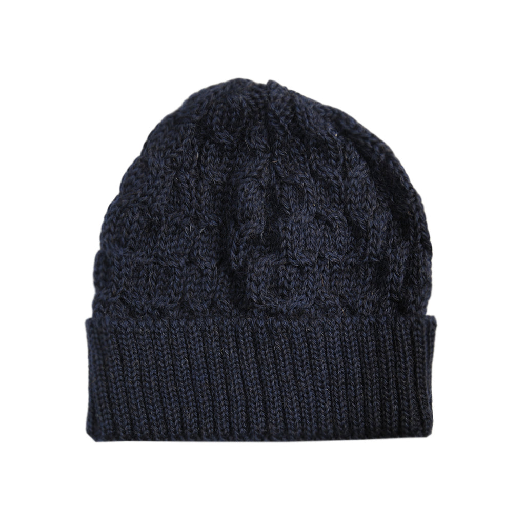 navy knit beanie