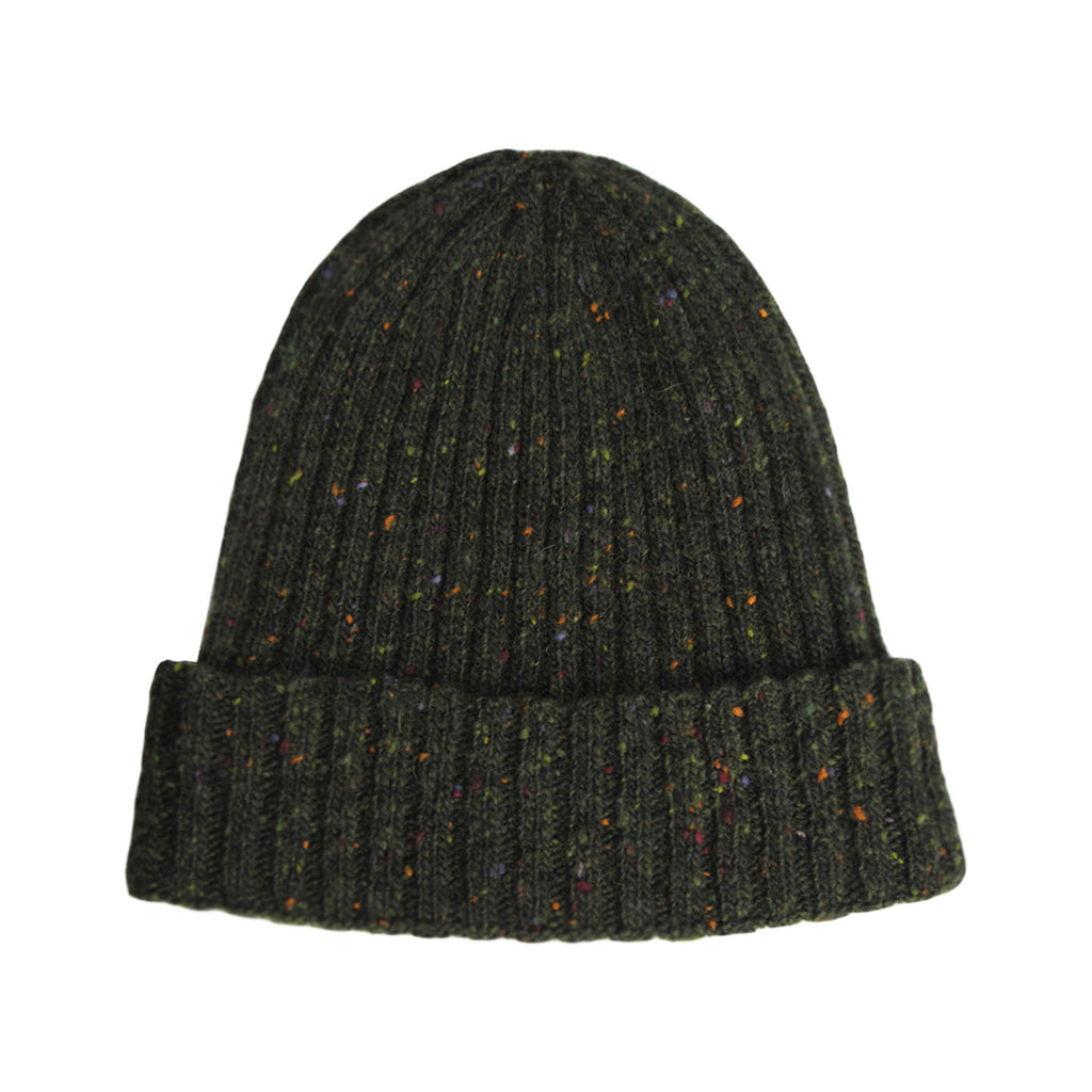 green knit beanie