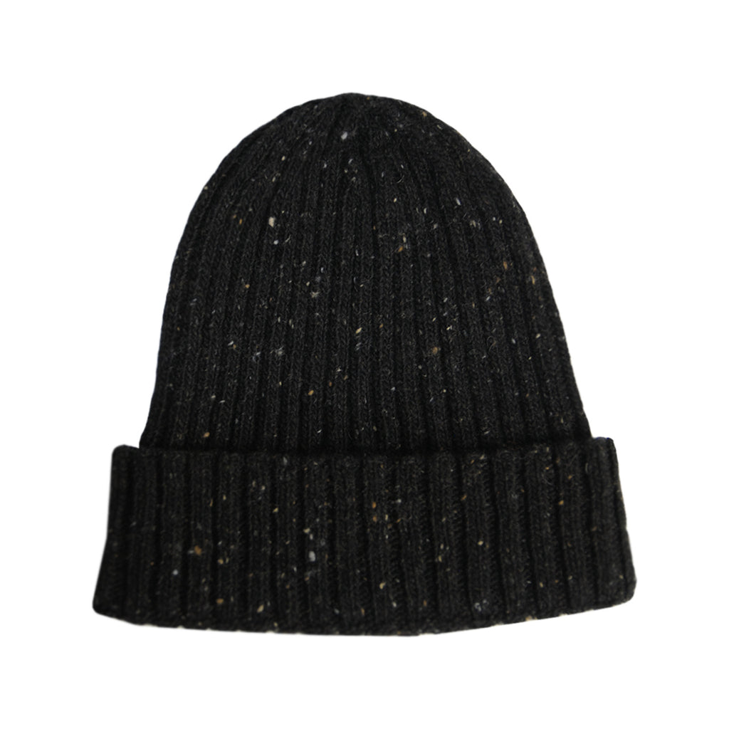 black knit beanie