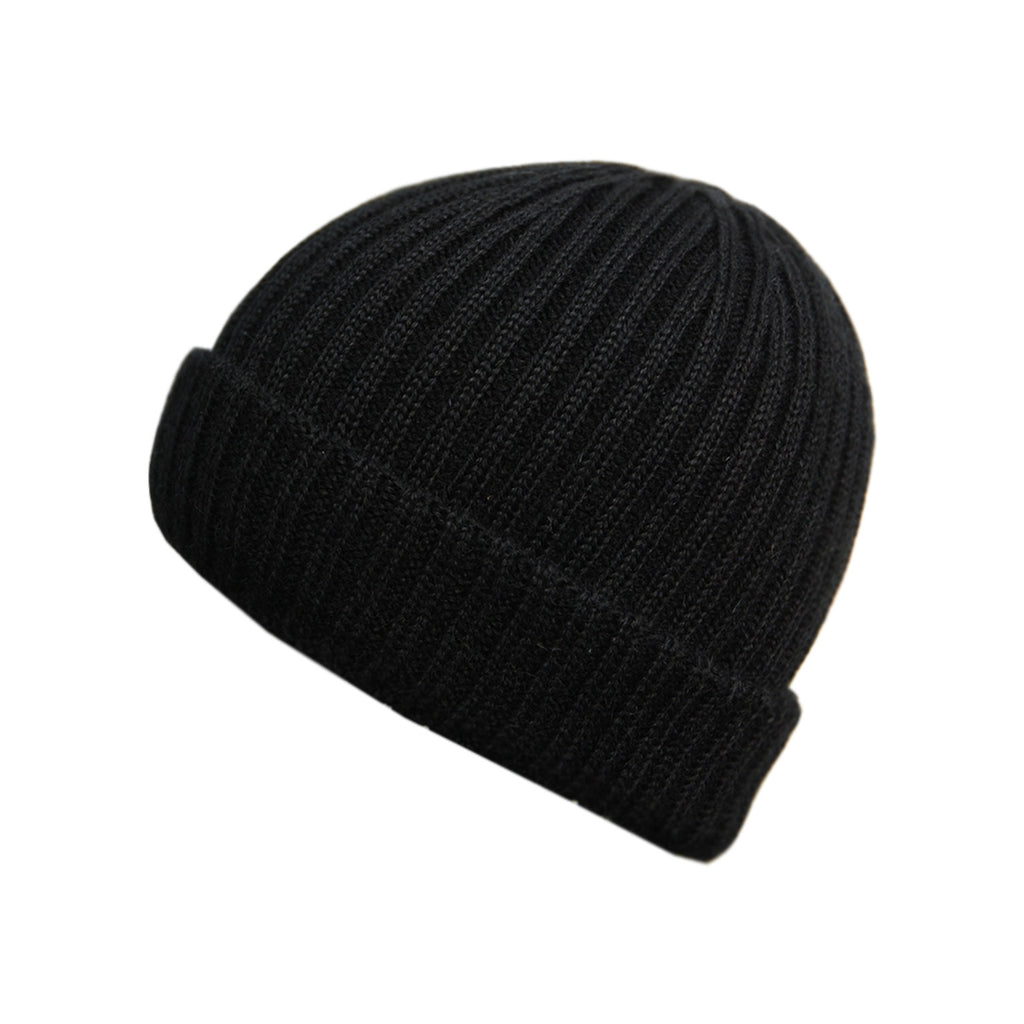 Black knitted beanie