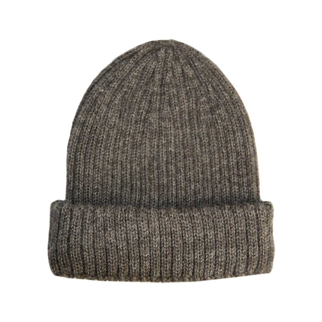 brown knitted beanie