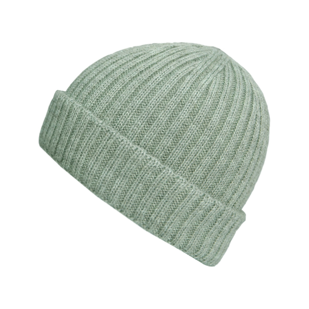 green knitted beanie