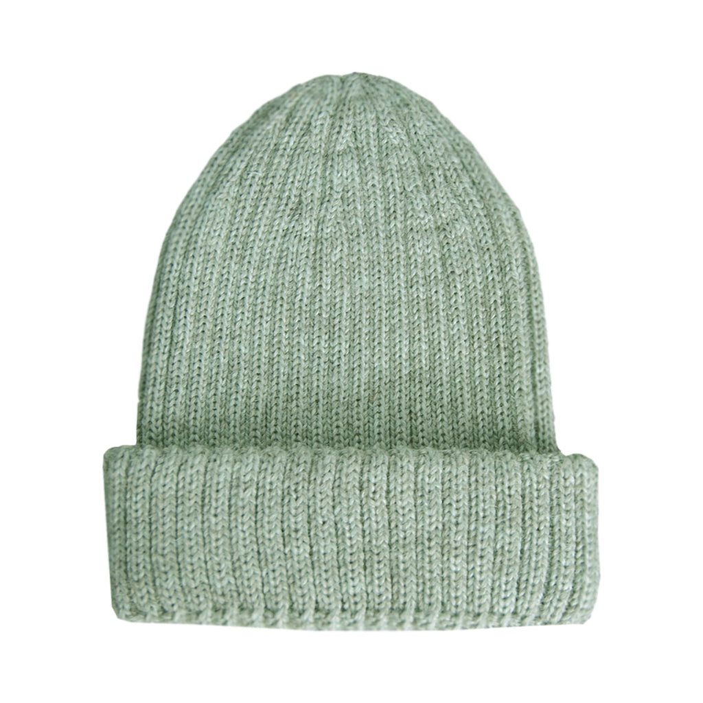 green knitted beanie