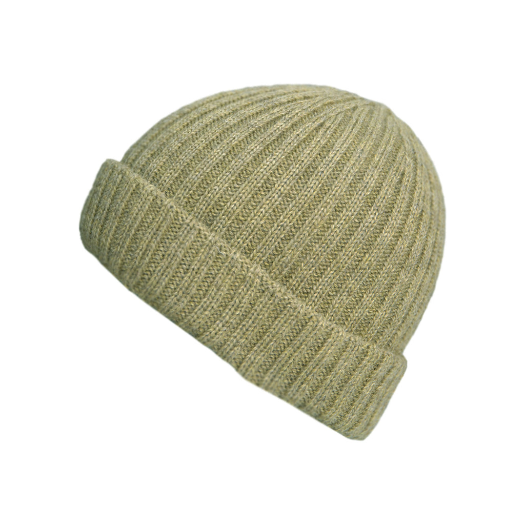 green knitted beanie