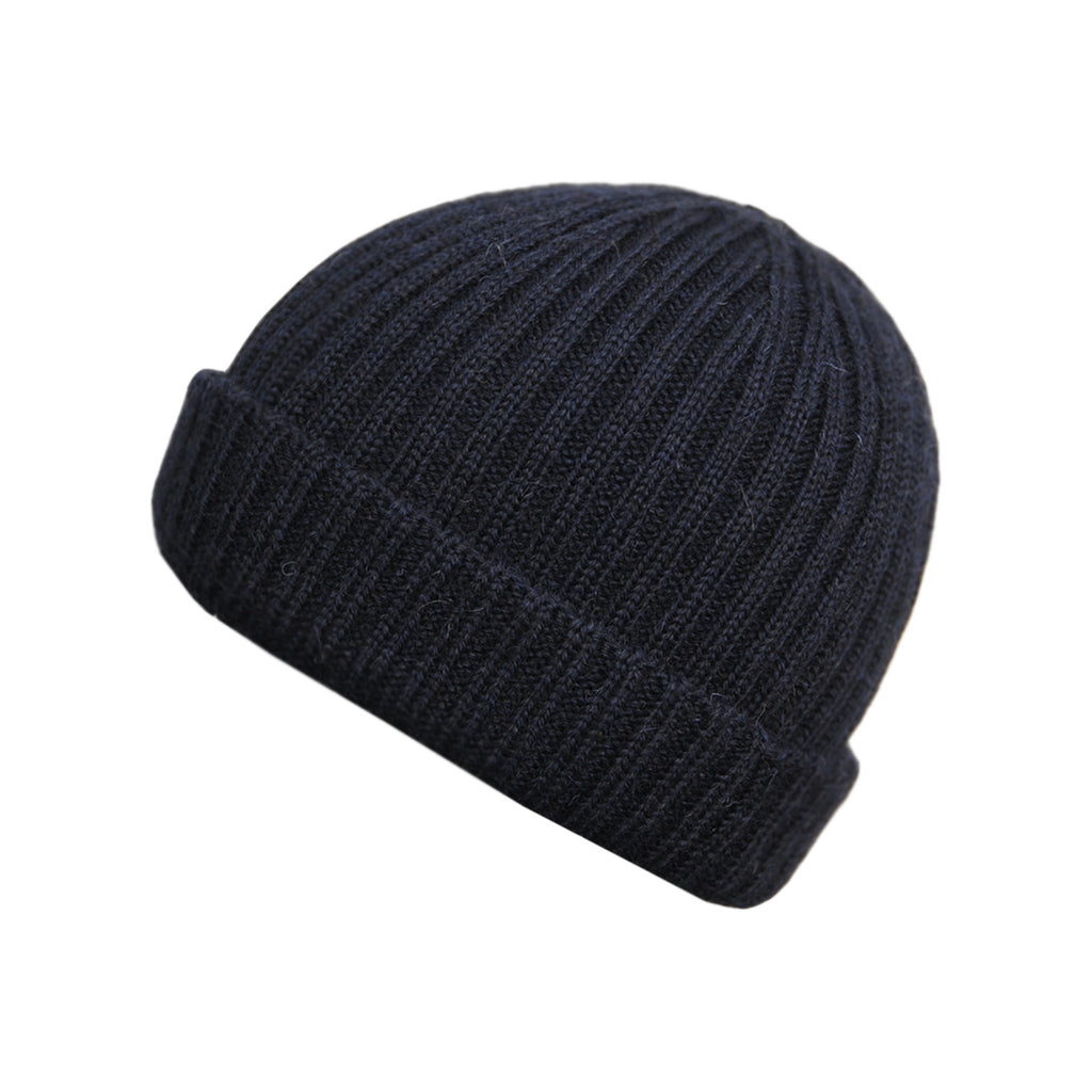 navy knitted beanie