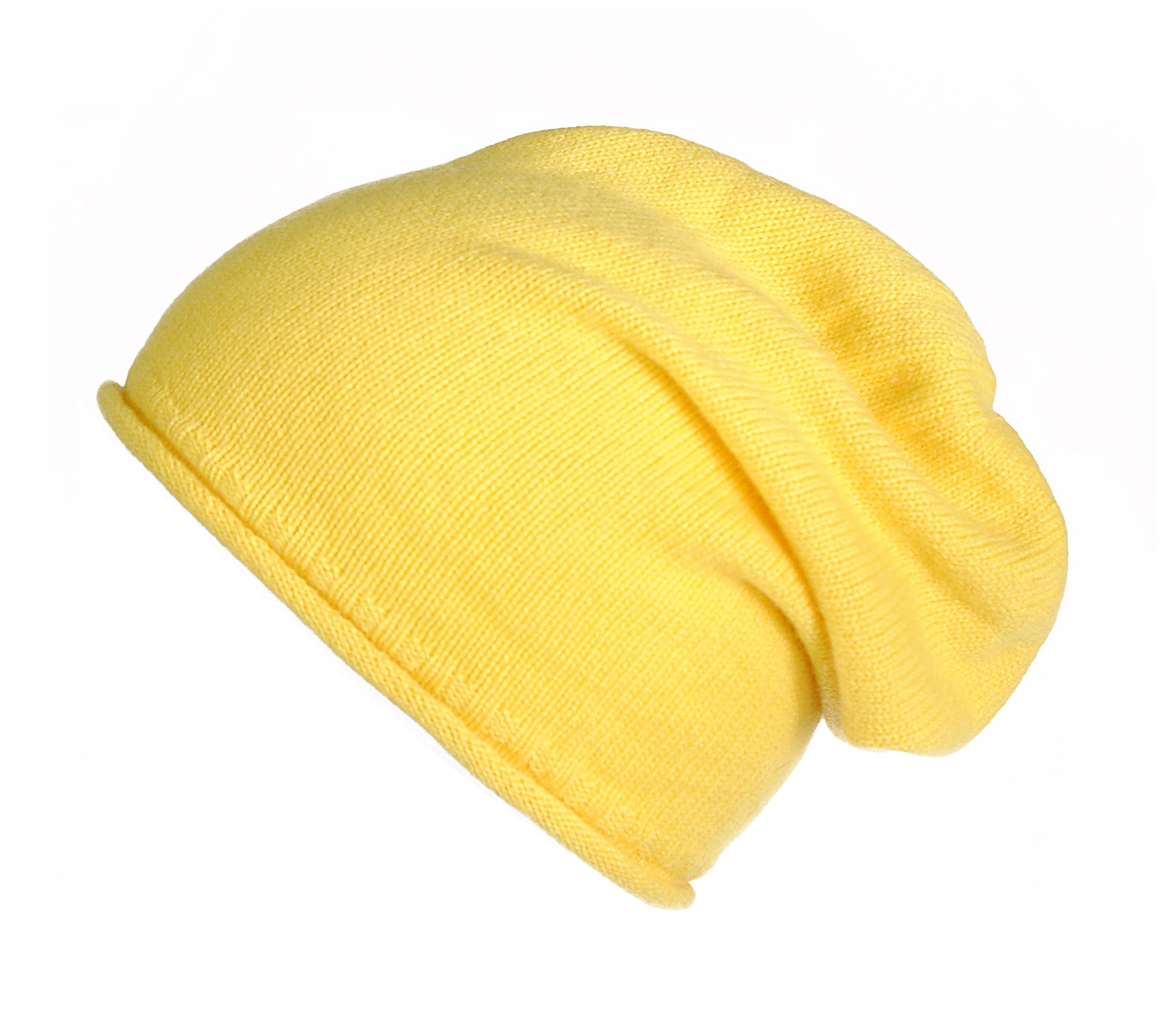 Yellow Slouch Beanie Hat